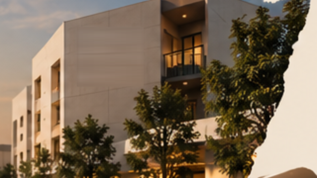 The finished Manzl property at dusk